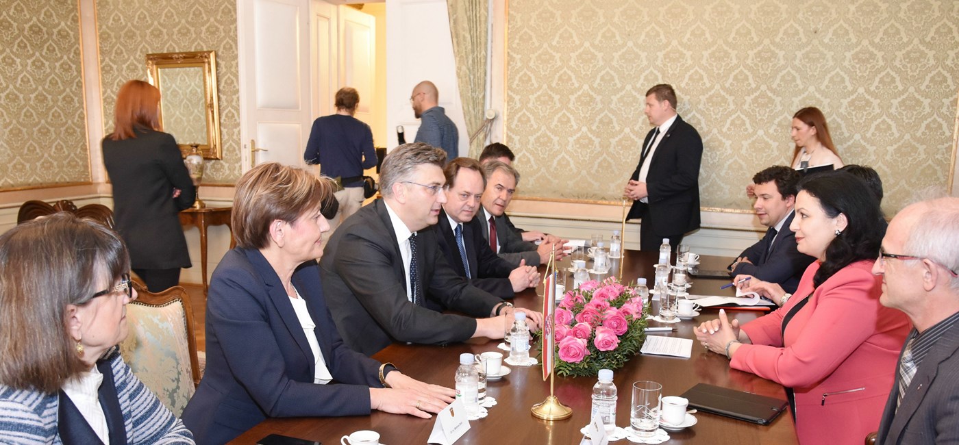 Predsjednik Vlade Andrej Plenković s potpredsjednicom Vlade Ukrajine